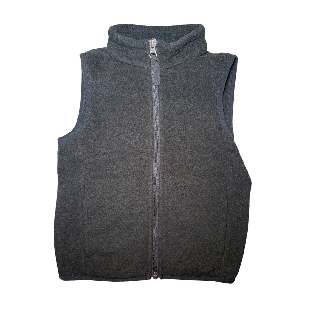 Amazon Essentials Fleece Vest Kids 3T Black Full Zip